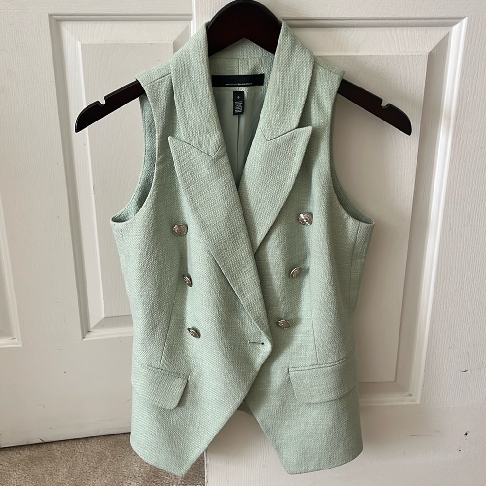 Women mint green vest